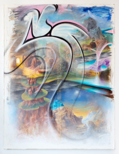 Peter Daverington, A Fragment from the Temple of Xanadu Wall Painting Frieze, 2015